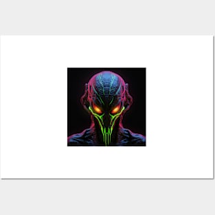 Alien Neon Art 9 Posters and Art